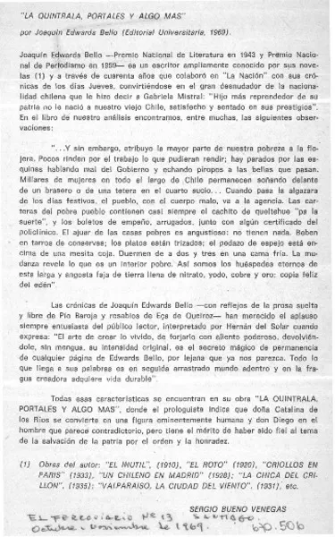 "La Quintrala, Portales y algo más"  [artículo] Sergio Bueno Venegas.