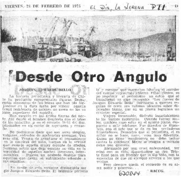 Desde otro ángulo  [artículo] Racug.