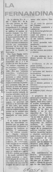 La Fernandina.  [artículo]