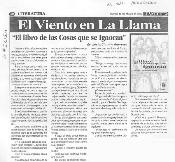 El libro de las cosas que se ignoran".  [artículo]