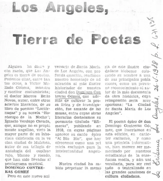 Los Ángeles, tierra de poetas.  [artículo]