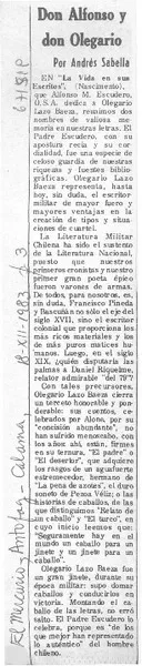 Don Alfonso y don Olegario  [artículo] Andrés Sabella.