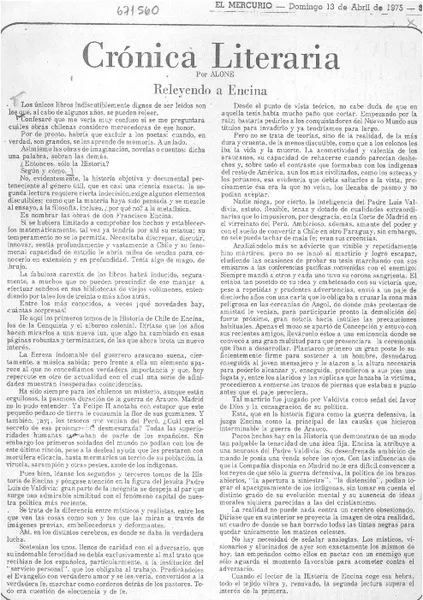 Crónica literaria  [artículo] Alone.