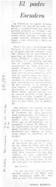 El Padre Escudero  [artículo] Simón Blanco.