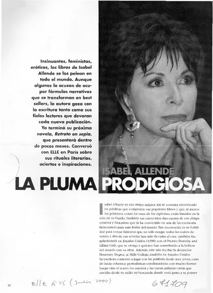 La pluma prodigiosa  [artículo] Philippe Trétiack.