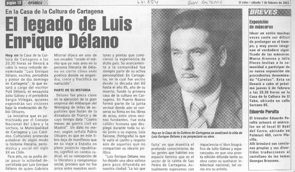 El legado de Luis Enrique Délano.  [artículo]