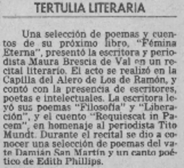 Tertulia literaria.  [artículo]