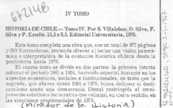 Historia de Chile.  [artículo]