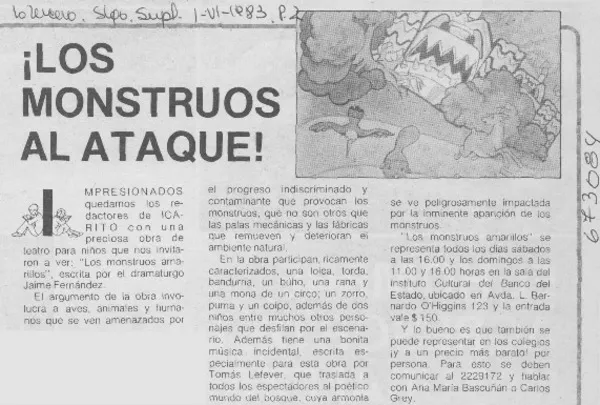 ¡Los monstruos al ataque!  [artículo]