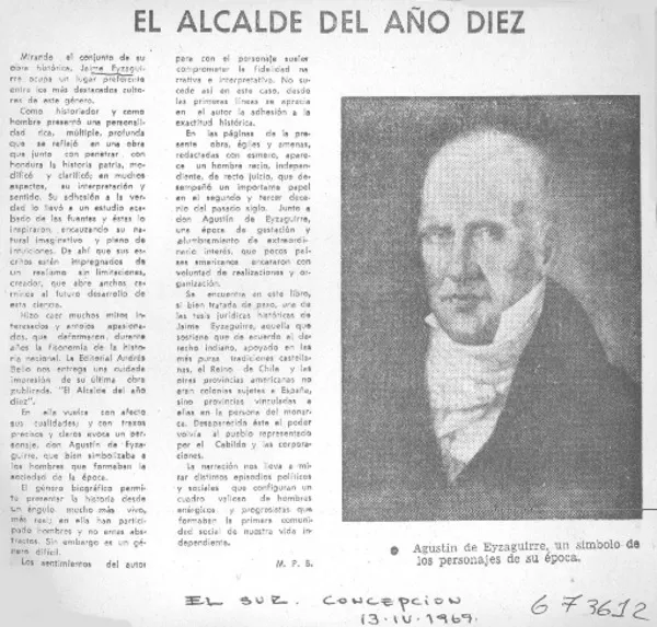 El Alcalde del año diez  [artículo] M. P. B.