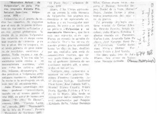 Narrativa actual de Valparaíso  [artículo] Marino Muñoz Lagos.