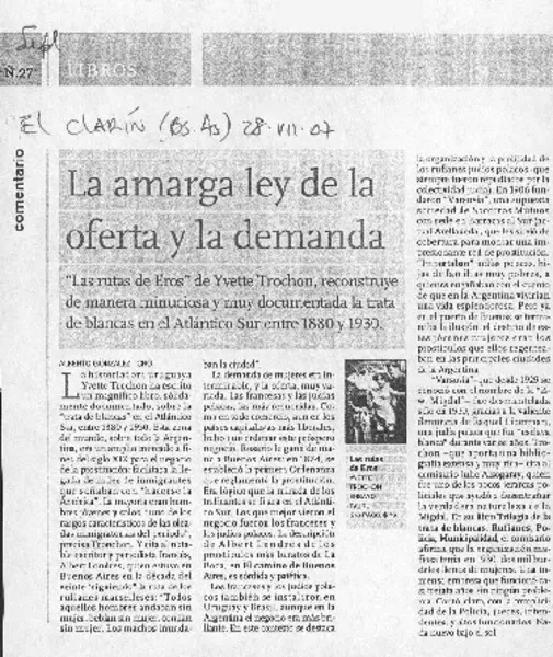 La amarga ley de la oferta y la demanda  [artículo] Alberto González Toro.
