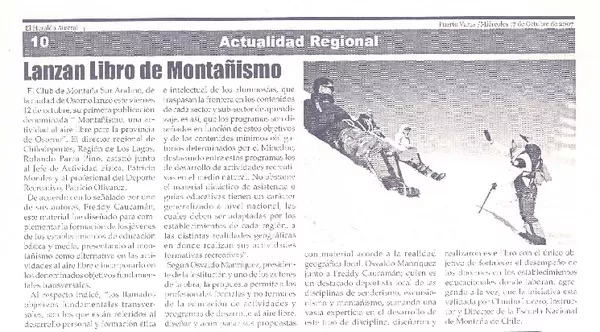 Lanzan libro de montañismo  [artículo].