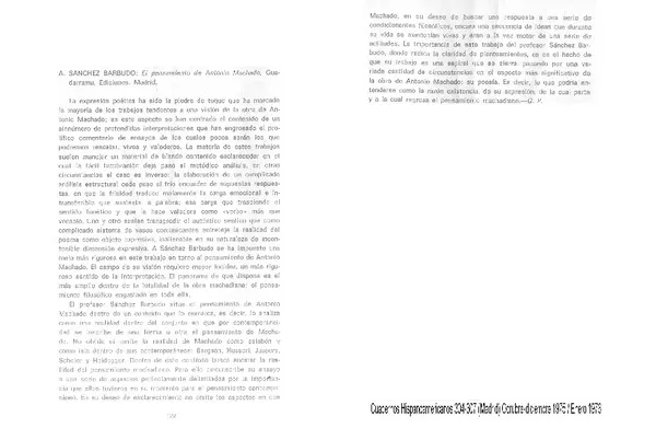 El pensamiento de Antonio Machado  [artículo] G. P.