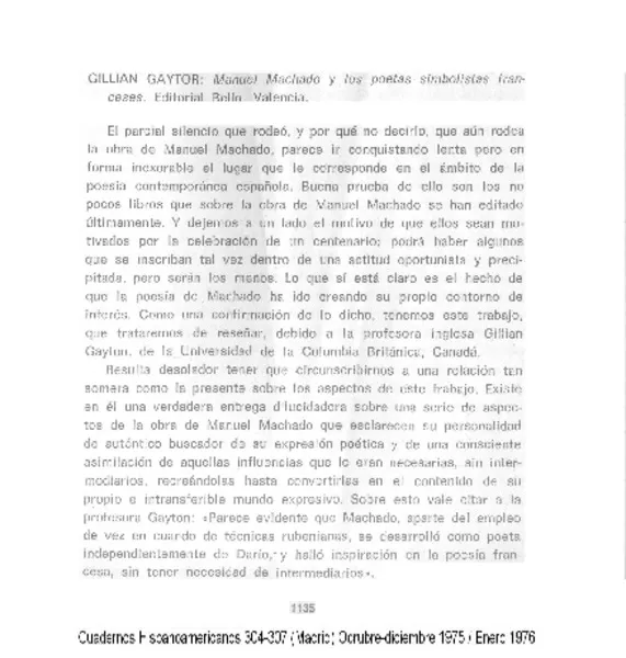 Manuel Machado y los poetas simbolistas franceses  [artículo] G. P.