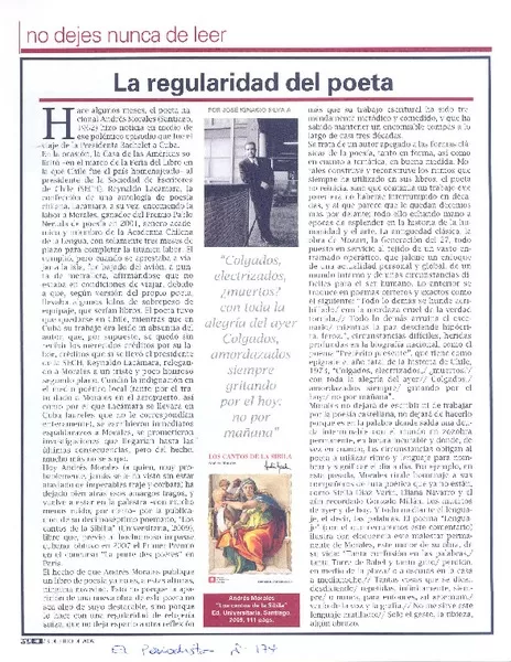 La regularidad del poeta  [artículo]José Ignasio silva