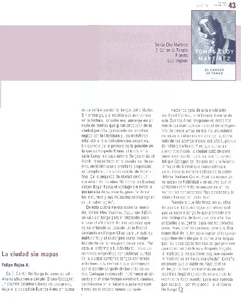 La ciudad sin mapas  [artículo]Felipe Rojas A.