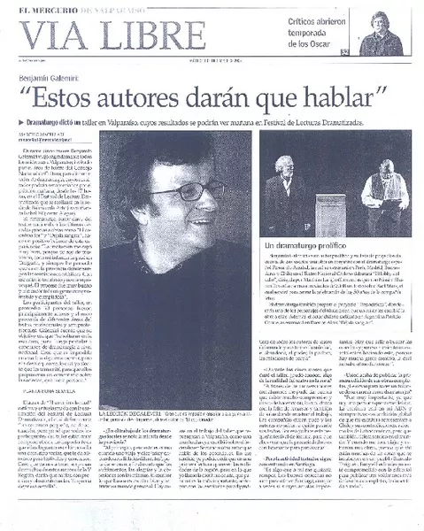 "Estos autores darán que hablar"  [artículo]Marcelo Macellari