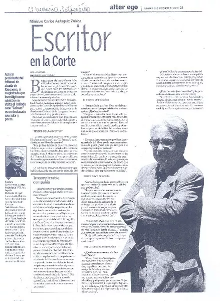 Escritor en la Corte  [artículo] Rosa Zamora.
