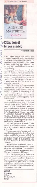 Citas con el tercer marido  [artículo] Fernanda Donoso.