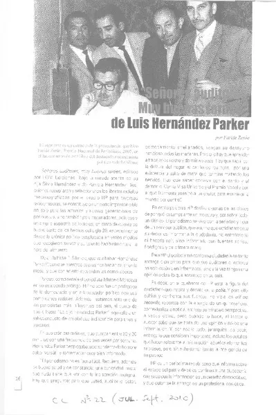 Señores auditores, muy buenas tardes  [artículo] Faride Zerán.