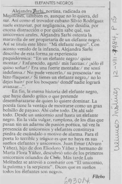 Elefantes negros  [artículo] Filebo.