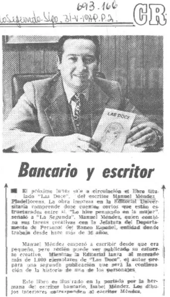 Bancario y escritor.  [artículo]