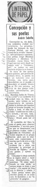 Concepción y sus poetas  [artículo] Andrés Sabella.