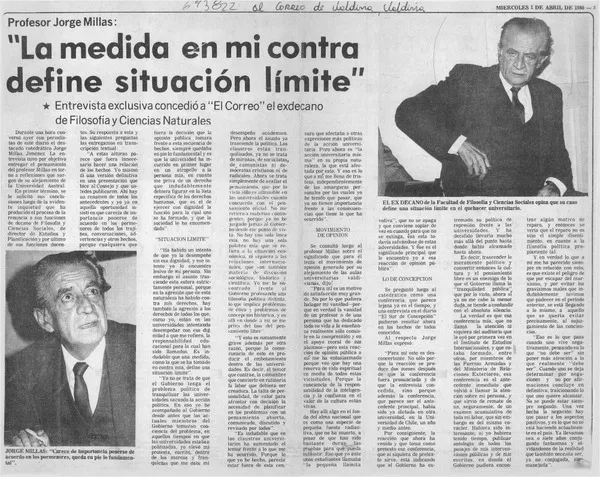 La medida en mi contra define situación límite".  [artículo]
