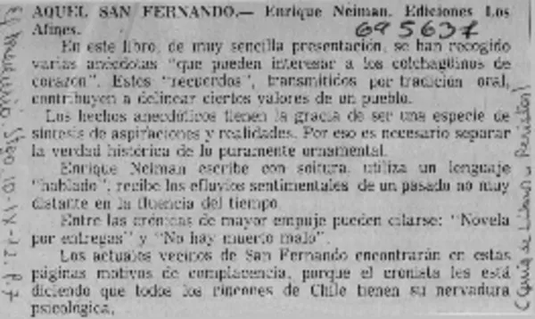 Aquel San Fernando.  [artículo]