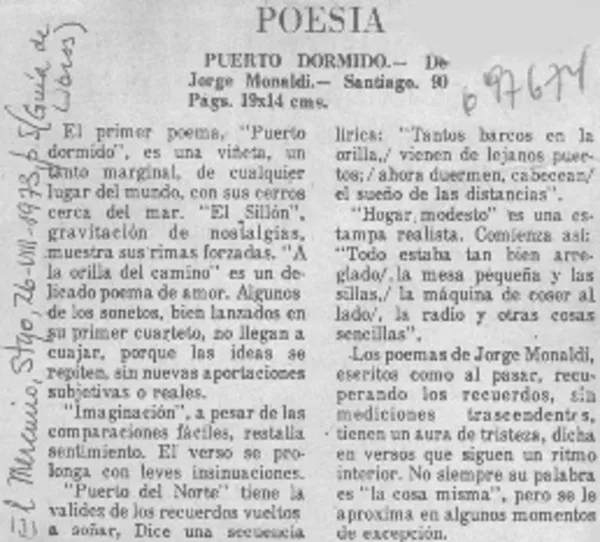 Puerto dormido.  [artículo]