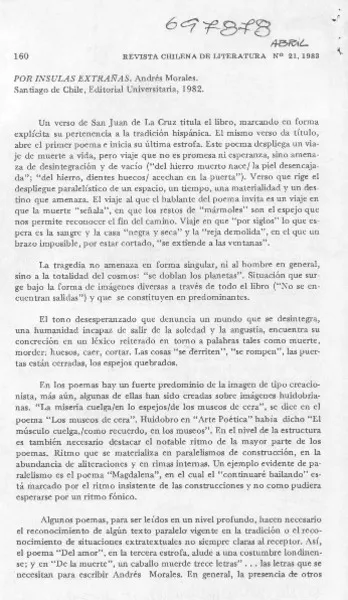 Por ínsulas extrañas  [artículo] Ana María Cuneo M.