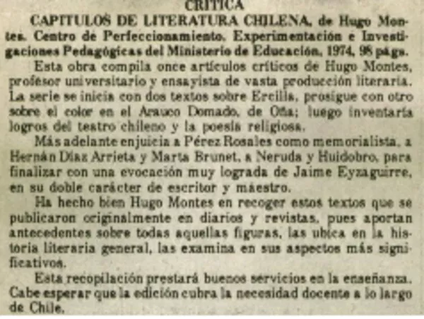 Capítulos de literatura chilena.  [artículo]