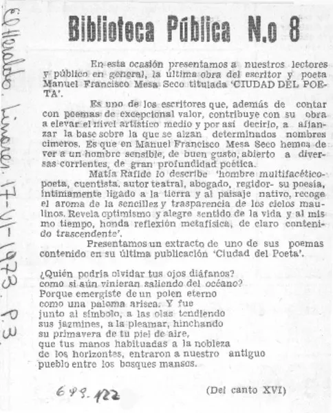 Biblioteca pública no. 8.  [artículo]