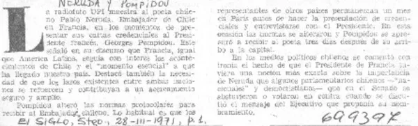 Neruda y Pompidou.  [artículo]