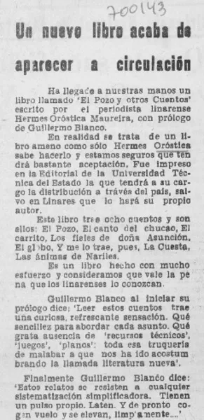 Un nuevo libro acaba de aparecer a circulación.  [artículo]