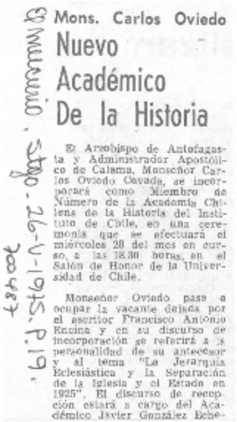 Nuevo académico de la historia.  [artículo]
