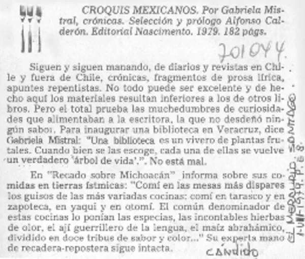 Croquis mexicanos  [artículo] Cándido.