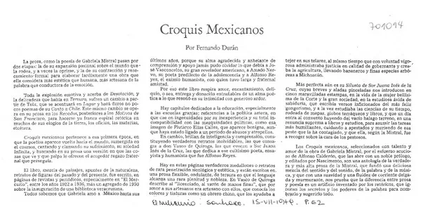Croquis mexicanos  [artículo] Fernando Durán.