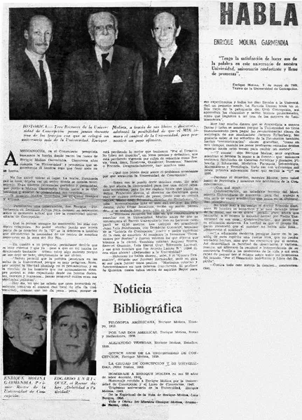 Habla don Enrique [entrevista] : [artículo].