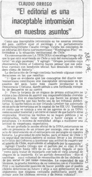 "El Editorial es una inaceptable intromisión en nuestros asuntos".  [artículo]