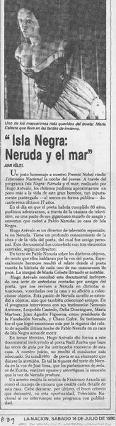 Isla Negra, Neruda y el mar"  [artículo] Juan Hölzel.