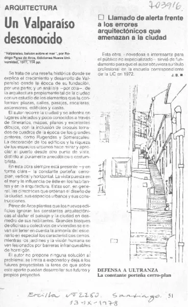 Un Valparaíso desconocido  [artículo] J.B.