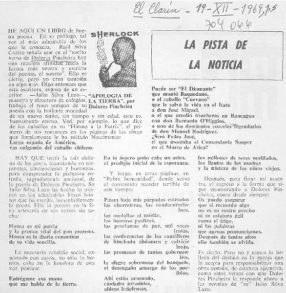 Apología de la tierra"  [artículo] Sherlock Olmes.