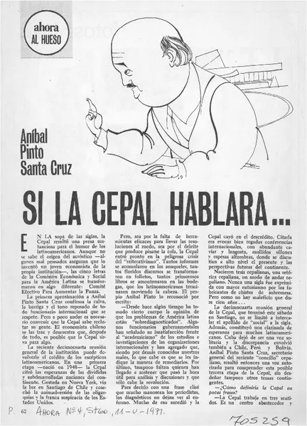 Si la Cepal hablará -- [entrevista] [artículo] F. B.
