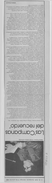 Las "Campanas del recuerdo"  [artículo] Edilberto Domarchi.