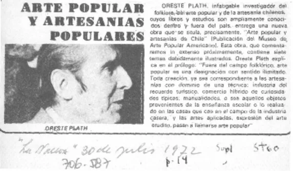 Oreste Plath.  [artículo]