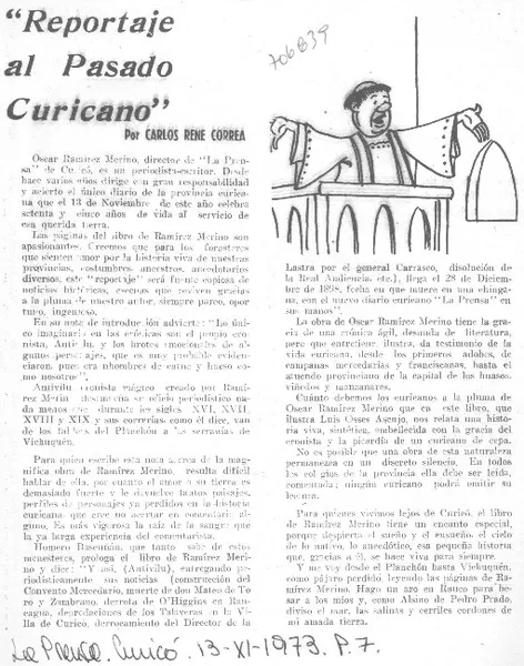 Reportaje al pasado curicano"  [artículo] Carlos René Correa.