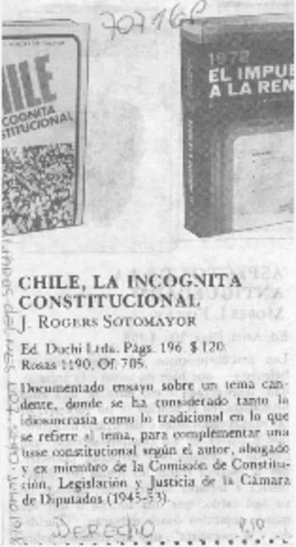 Chile, la incógnita constitucional.  [artículo]