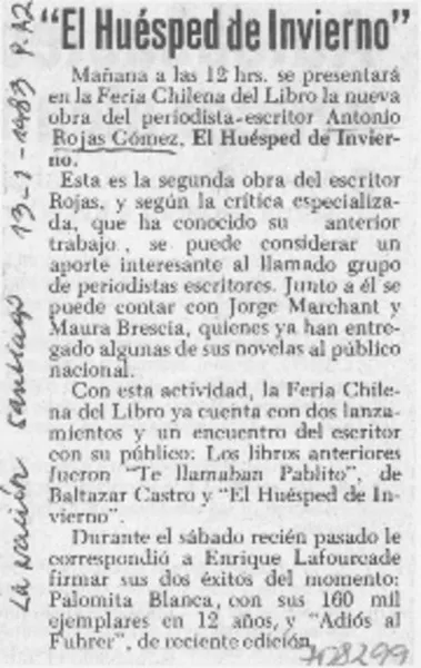 El Huésped de invierno.  [artículo]